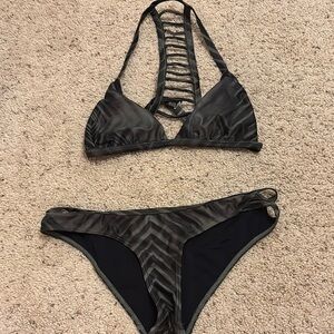 RVCA green/black Bikini Set